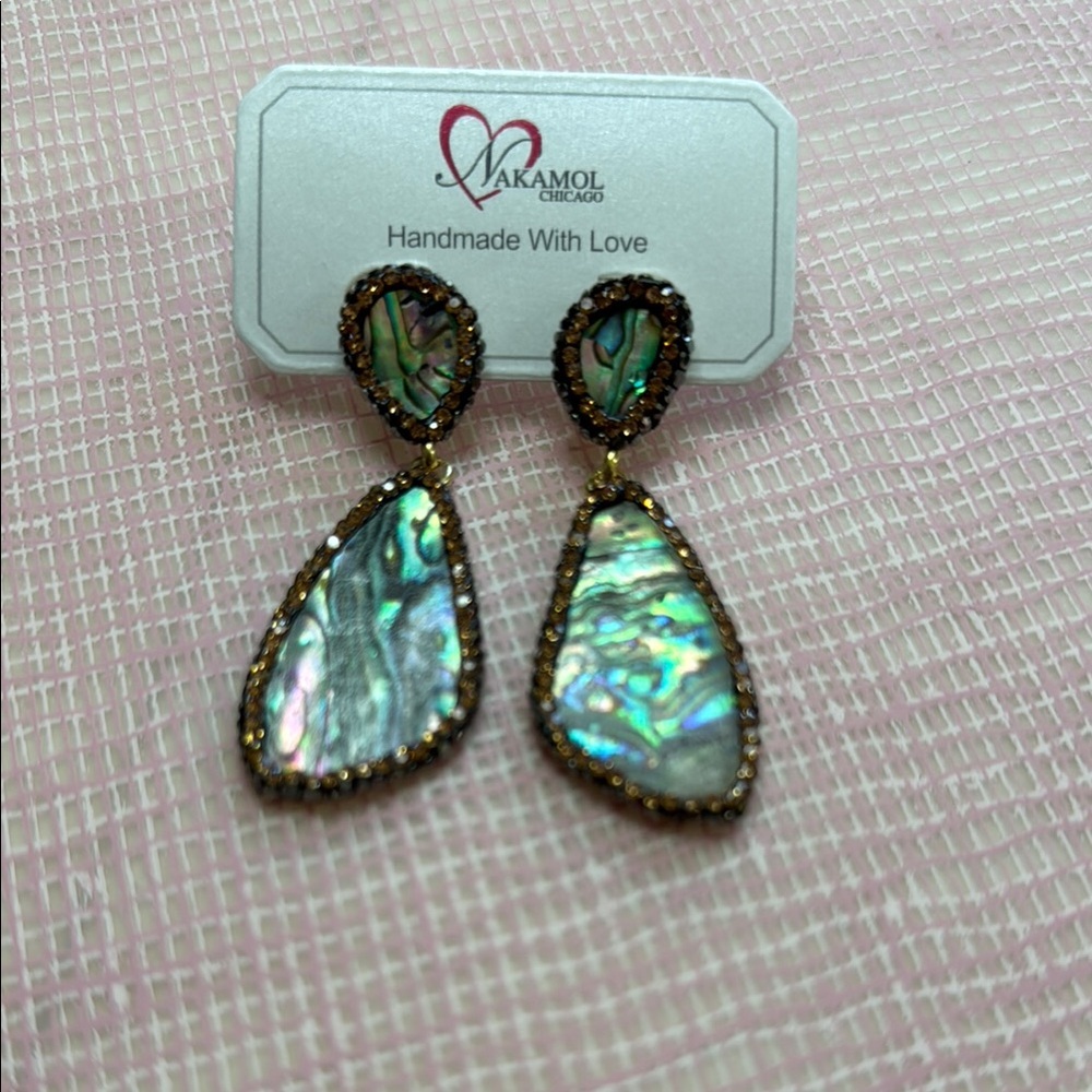 Nakamol Iridescent Abalone Earrings
